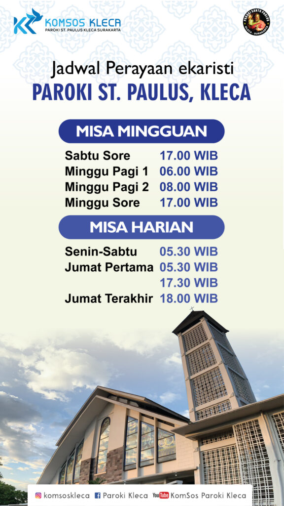 Jadwal Misa - SantoPaulusKleca