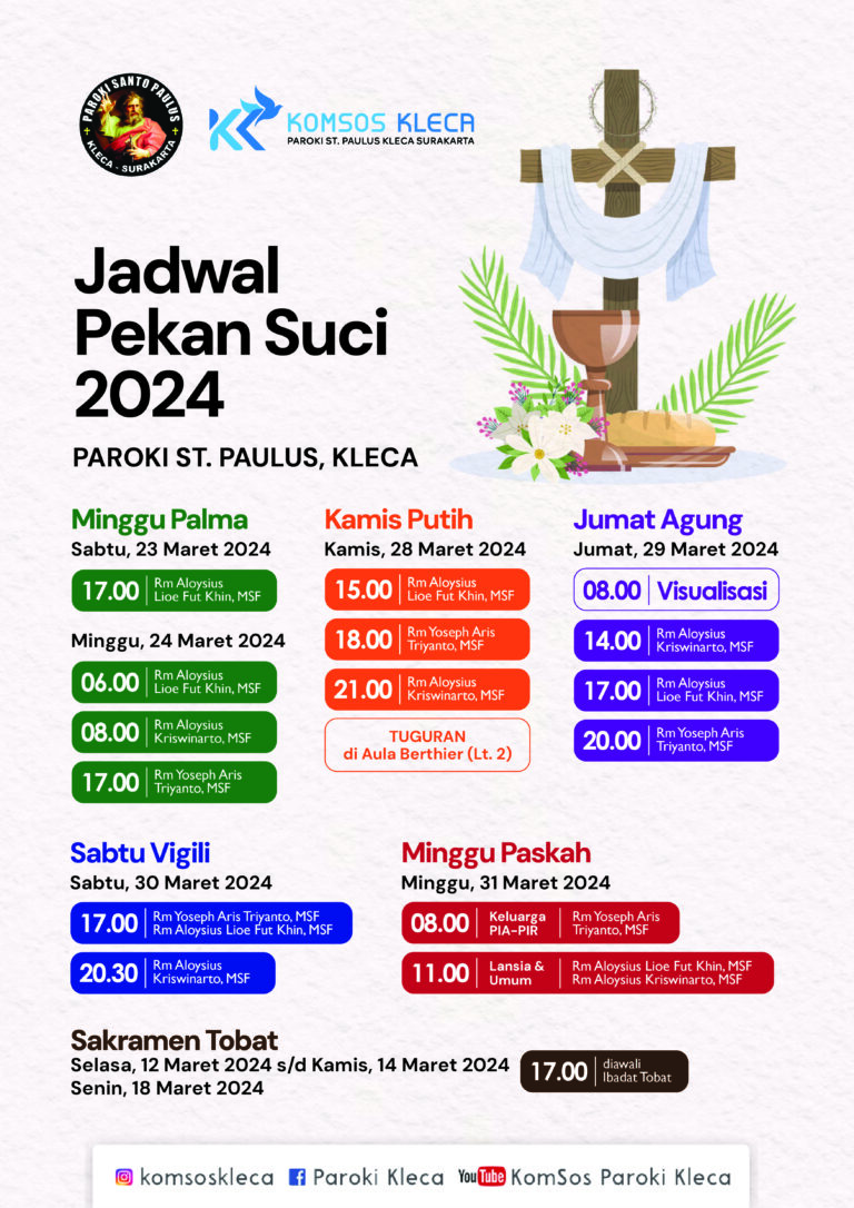 Jadwal Misa Santopauluskleca